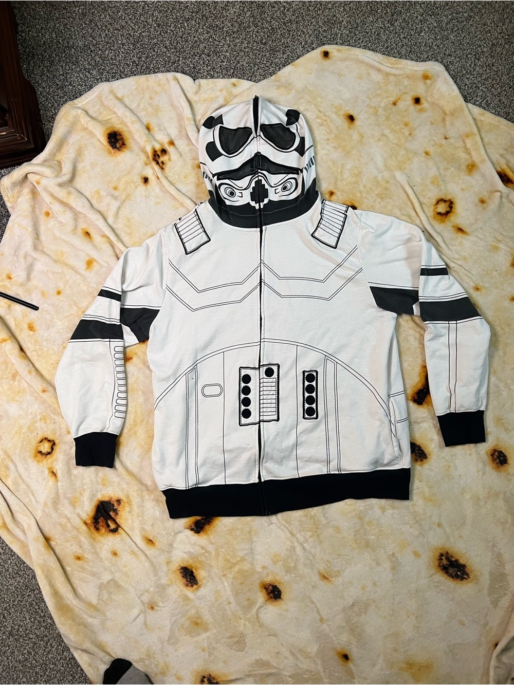 Star Wars White and Black Kids Stormtrooper Hoodie with Mask Hood